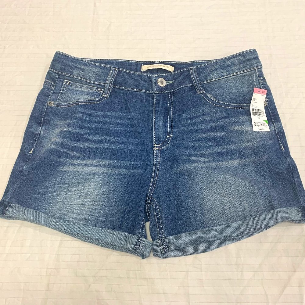 🍎🍎🍎 NWT CANYON RIVERS BLUES GIRLS JEANS SHORTS SIZE 16 🍎🍎🍎